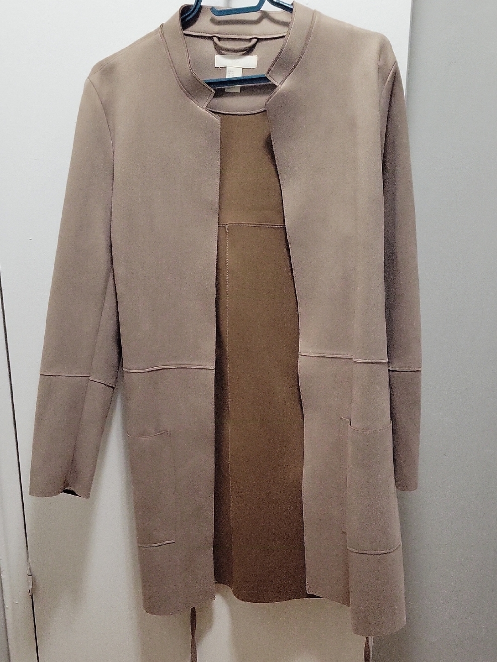 H&M Taupe Open-Front Trench Coat
